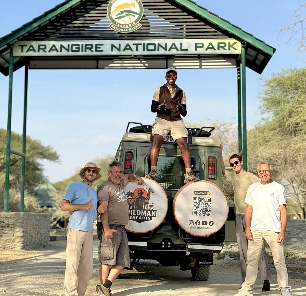 Together at the park entrance