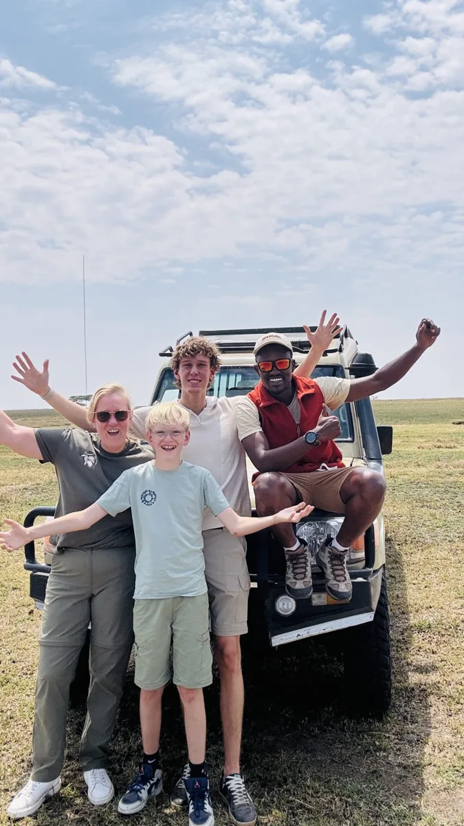 Celebrating a day on safari